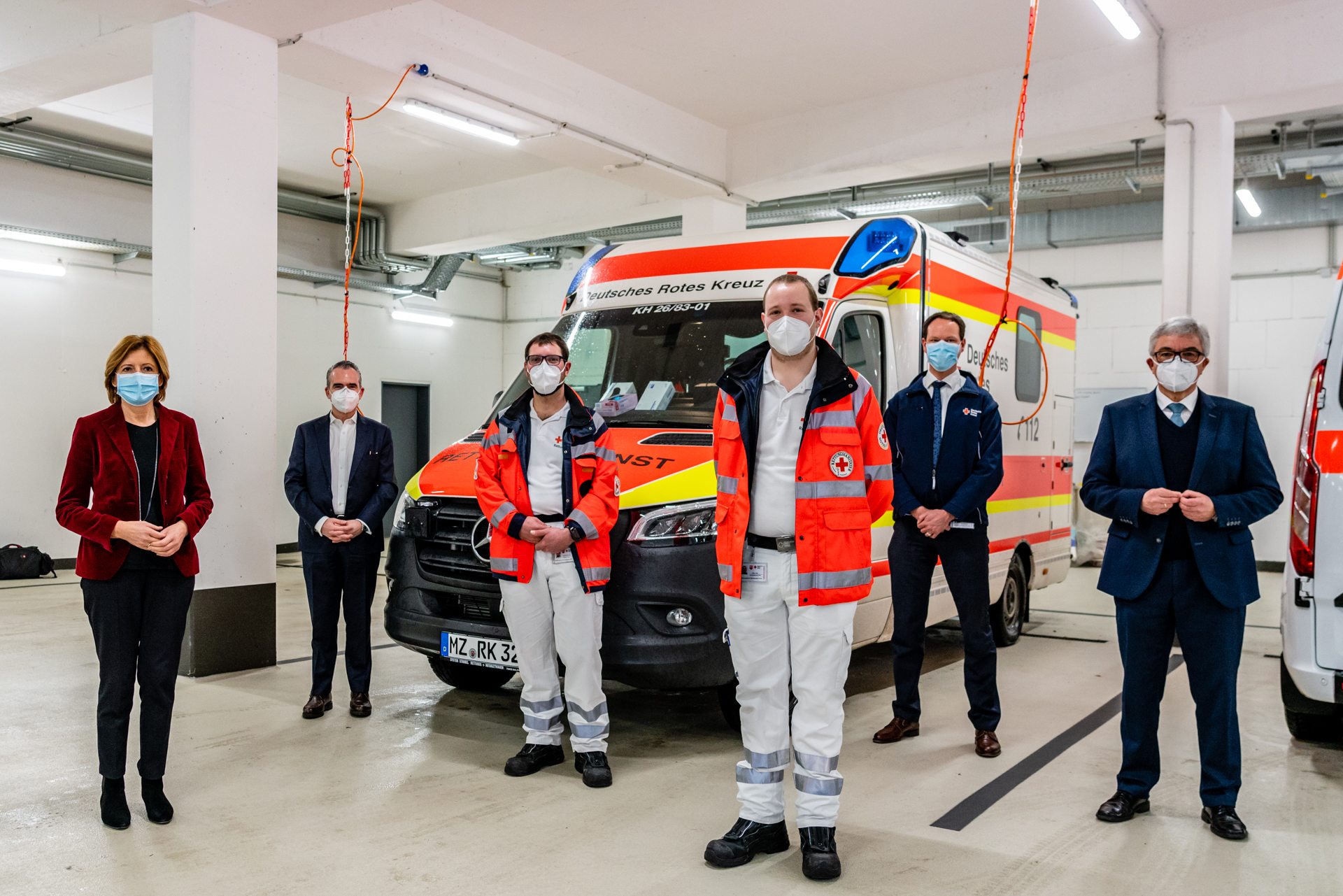 Rettungsdienst & Corona: Ministerpräsidentin Dreyer und Innenminister Lewentz informieren sich auf Mainzer Rettungswache