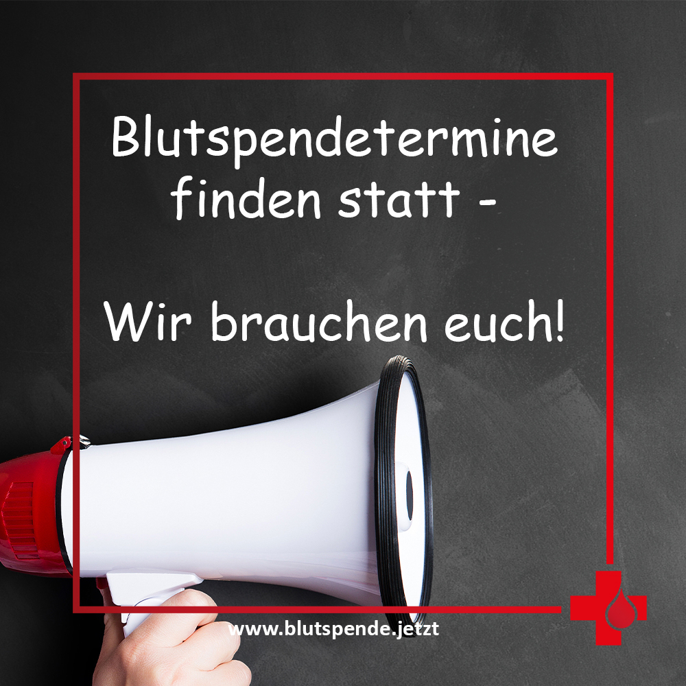 Blutspendetermine ändern sich nicht!
