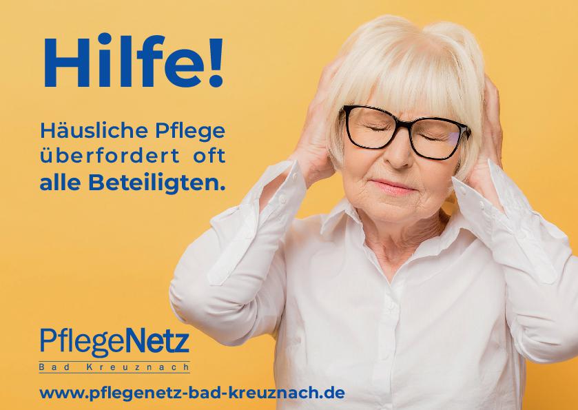 PFLEGENETZ Bad Kreuznach bietet kostenlosen Newsletter und zeigt mit neuem Flyer Flagge